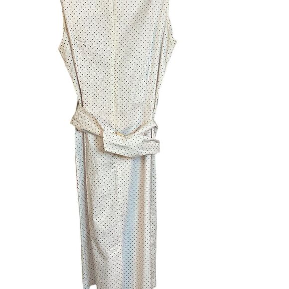 NWOT White Cotton Dress With Red Polka Dots - Picture 3 of 3